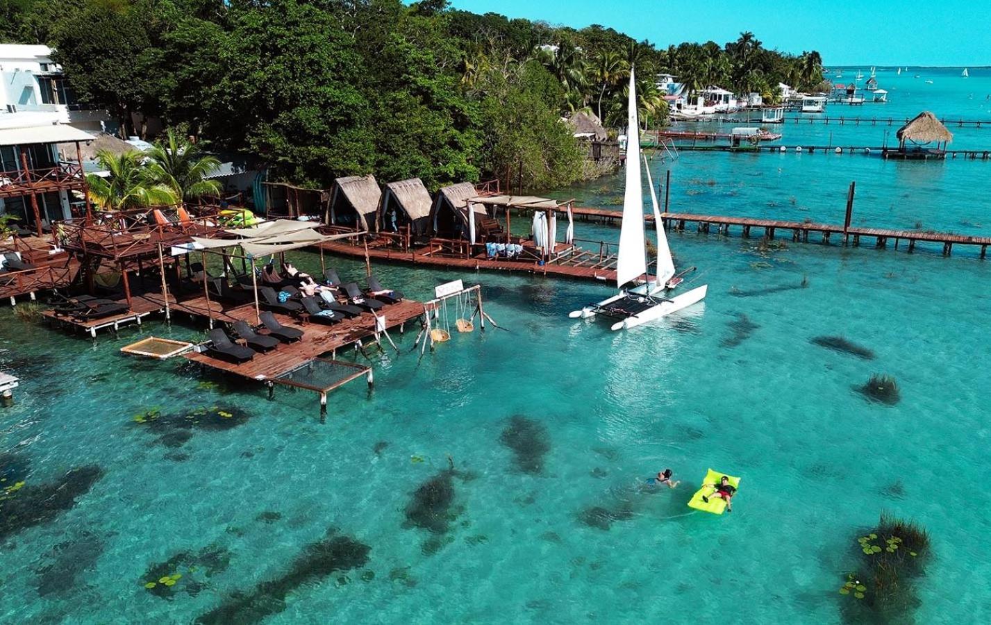 El Buho Lagoon Bacalar Bagian luar foto
