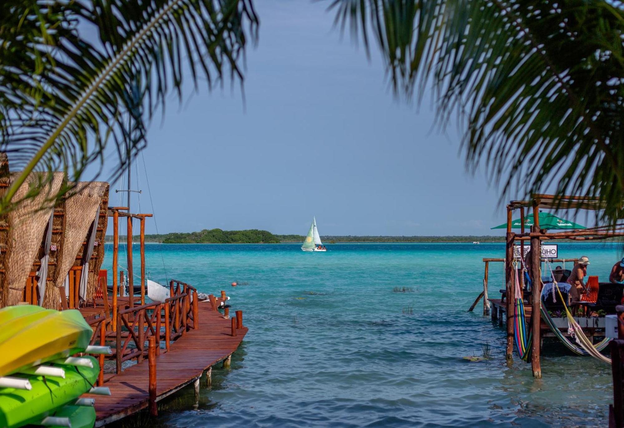 El Buho Lagoon Bacalar Bagian luar foto